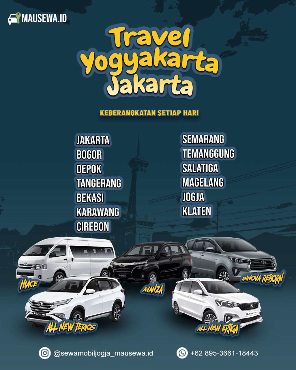 Sewa Mobil Jogja Trayek